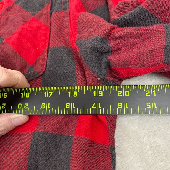 Mossy Oak Men Shirt Small Long Sleeve Red Plaid Buffalo Flannel Button Up Casual - Picture 5 of 7